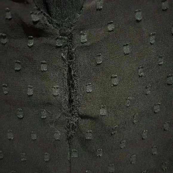 American Eagle Black Floral Embroidered Blouse Womens XS **see description** - Picture 6 of 6